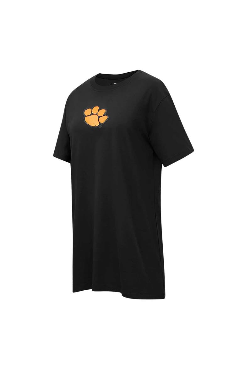 Women's Pro Standard Black Clemson Tigers Tonal Neutral Mini T-Shirt Dress, Alternate, color, Black