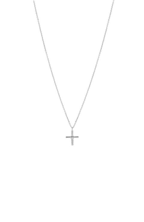 14k Gold Plated Pule Cross Necklace Minimalist Everyday Wear