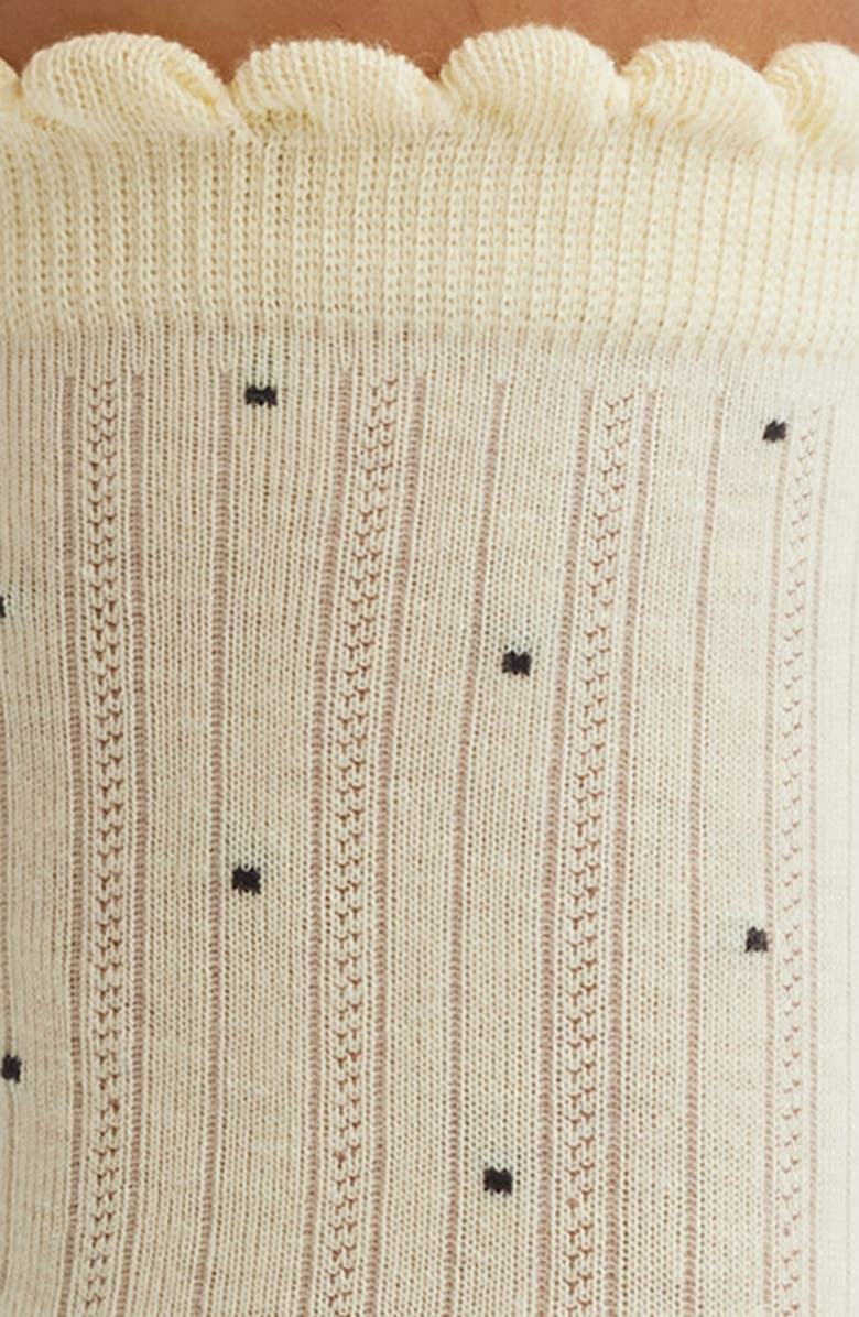 Casa Clara Martinique Cotton Blend Pointelle Crew Socks, Alternate, color, 