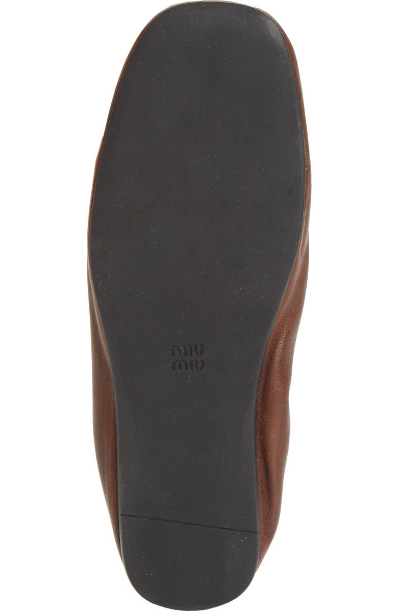 Miu Miu Ruches Leather Loafer, Alternate, color,