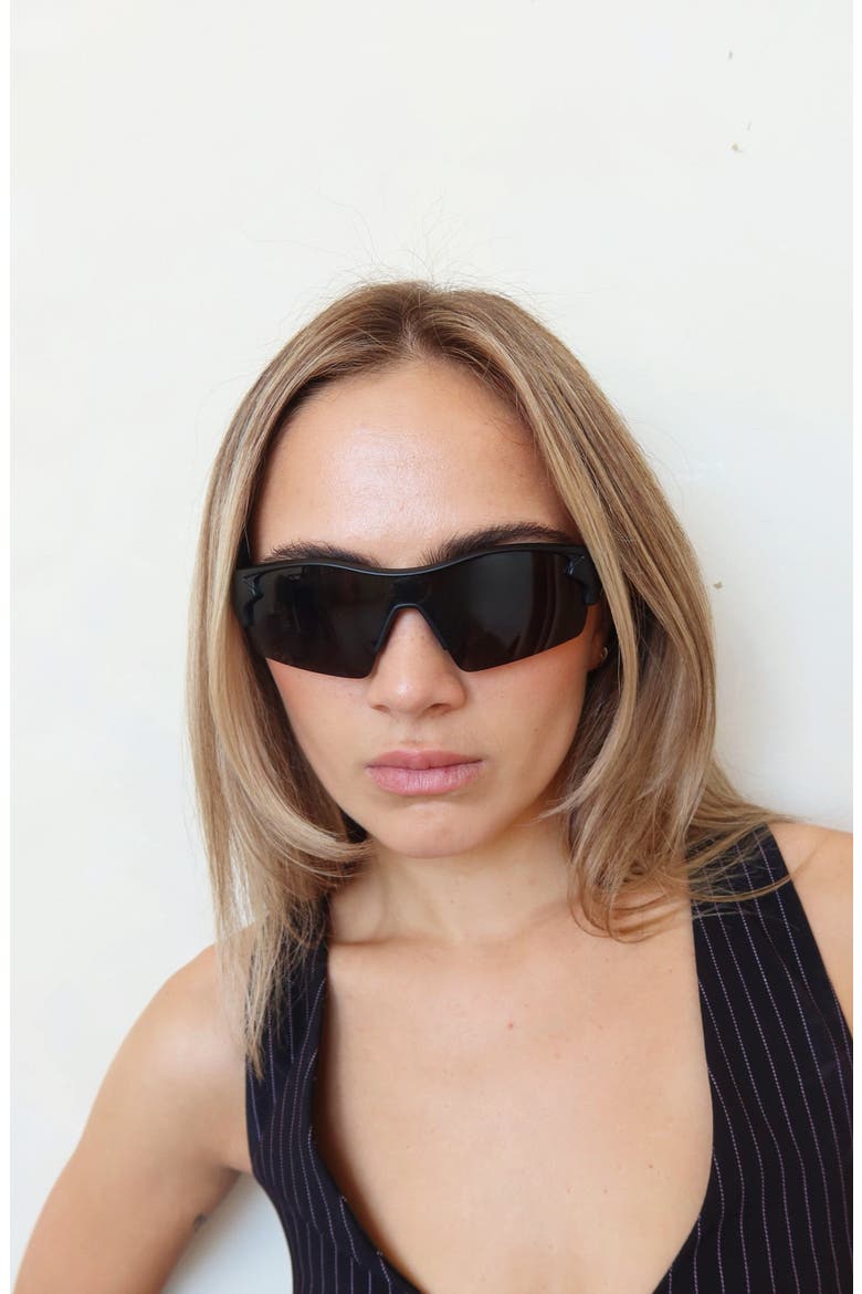 Session Sport Polarized Sunglasses, Alternate, color, Black