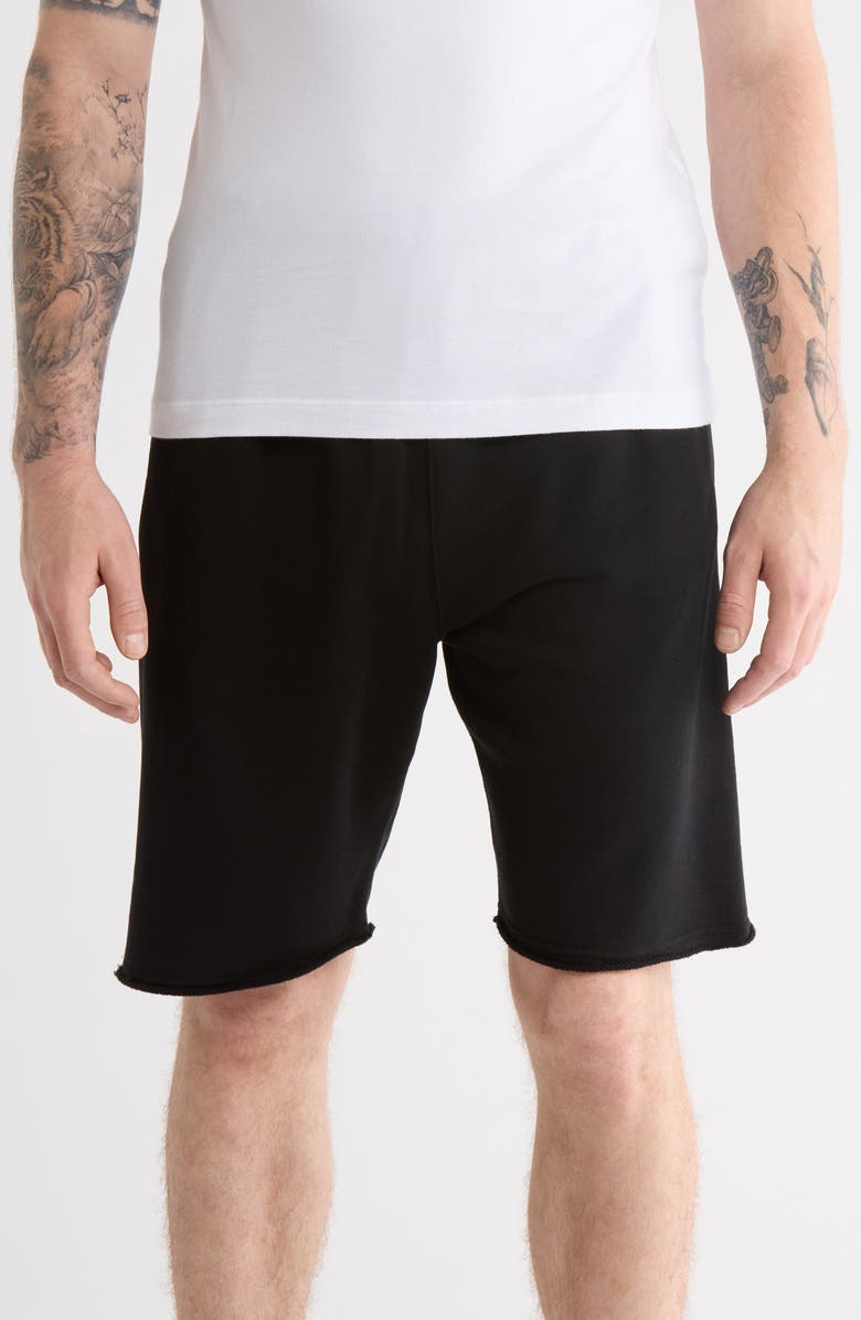 Off-White Diagonal Sweatshorts, Main, color, Black/ White