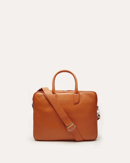 Want Les Essentiels De La Vie Want Les Essentiels Lesage Pebble-grained Leather Computer Bag In Orange