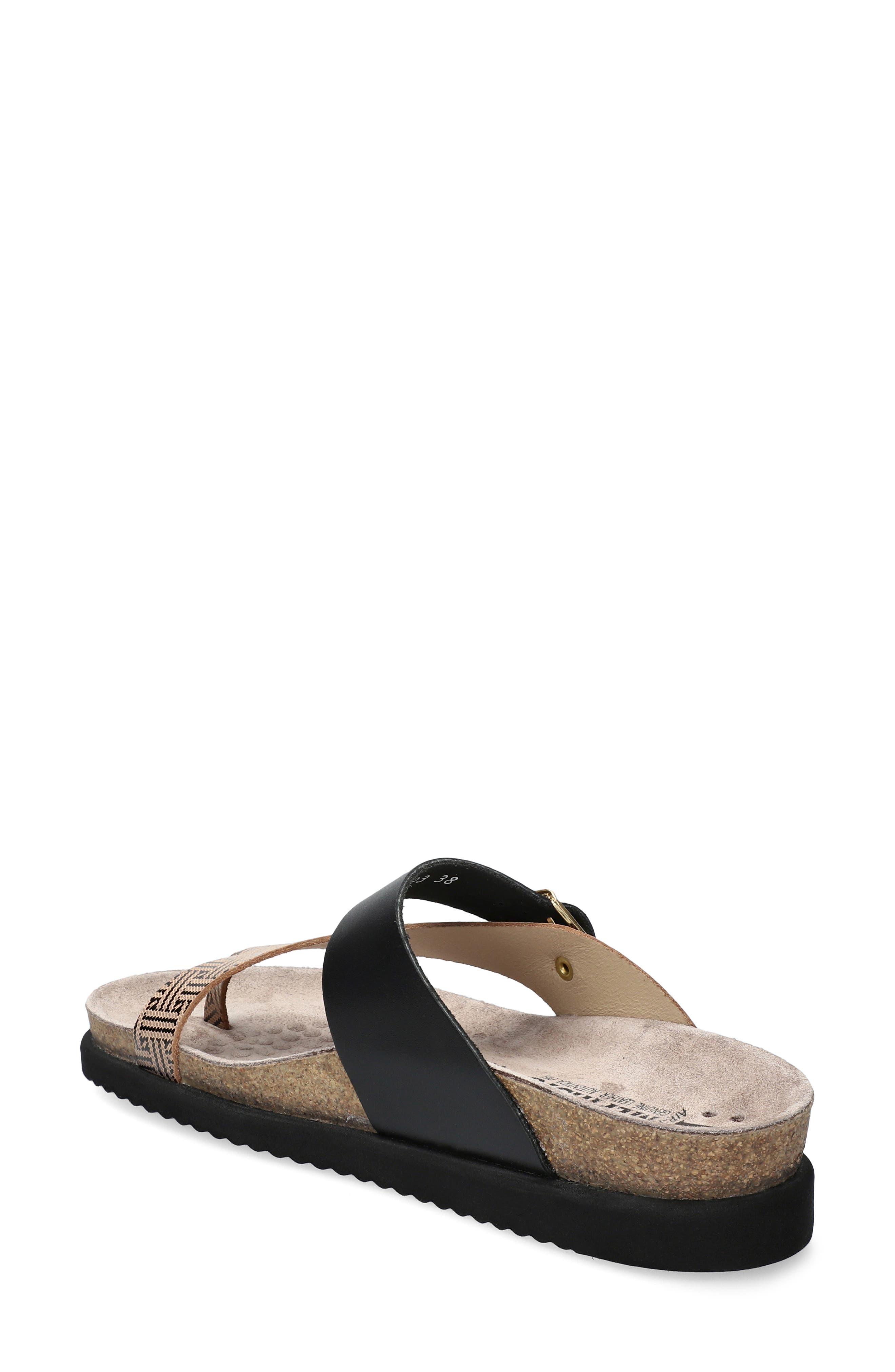 Mephisto Helen Mix Toe Loop Sandal, Alternate, color, Black Helios