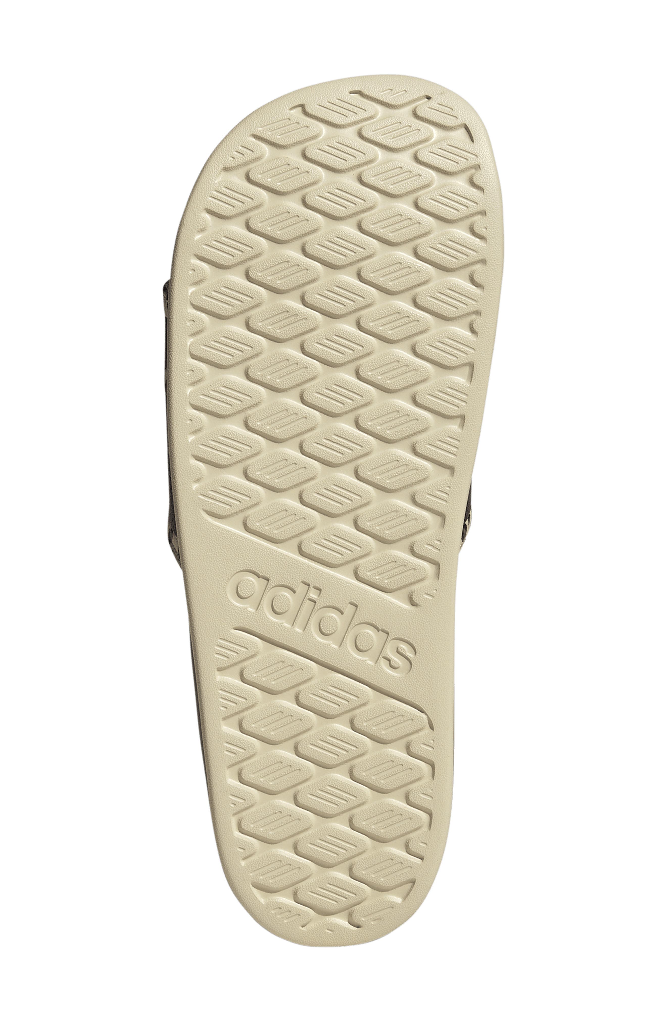adidas Gender Inclusive Adilette Comfort 2.0 Slide Sandal, Alternate, color, Crystal Linen/ Black/ Linen
