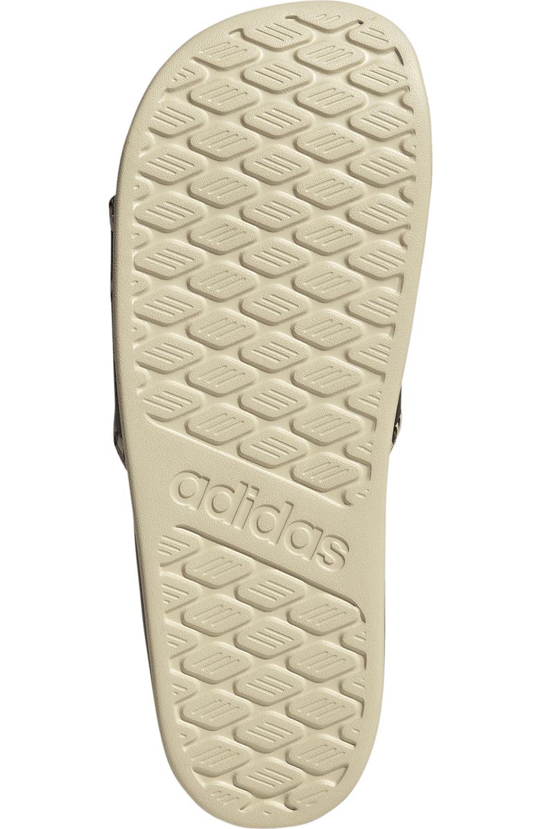 adidas Gender Inclusive Adilette Comfort 2.0 Slide Sandal, Alternate, color, Crystal Linen/ Black/ Linen