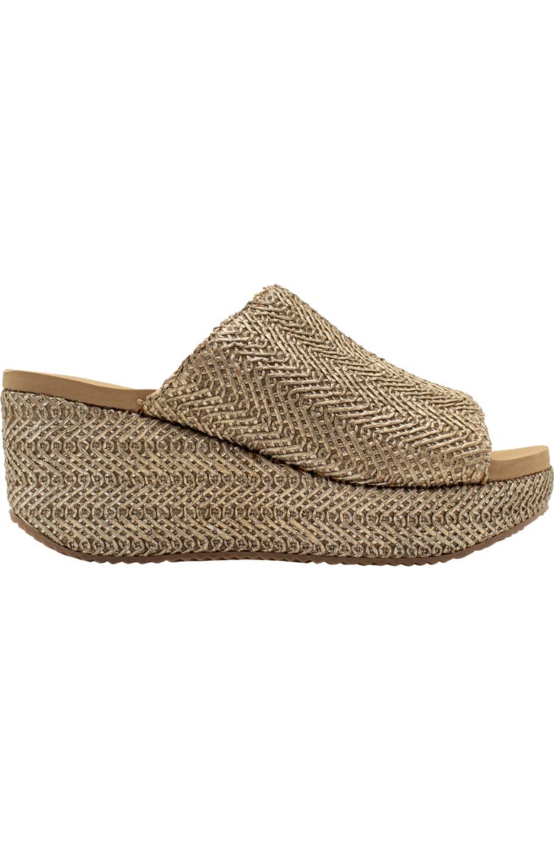 Volatile Canteen Water Resistant Raffia Wedge Platform Sandal, Alternate, color,