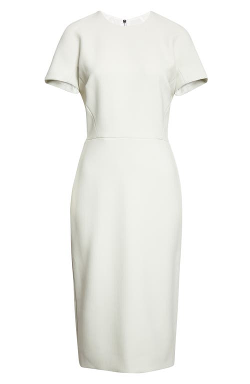 Victoria Beckham Fitted Double Crepe T-shirt Dress In Green