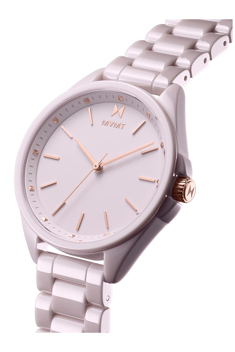 Coronada Ceramic Bracelet Watch, 36mm, Alternate, color, PINK