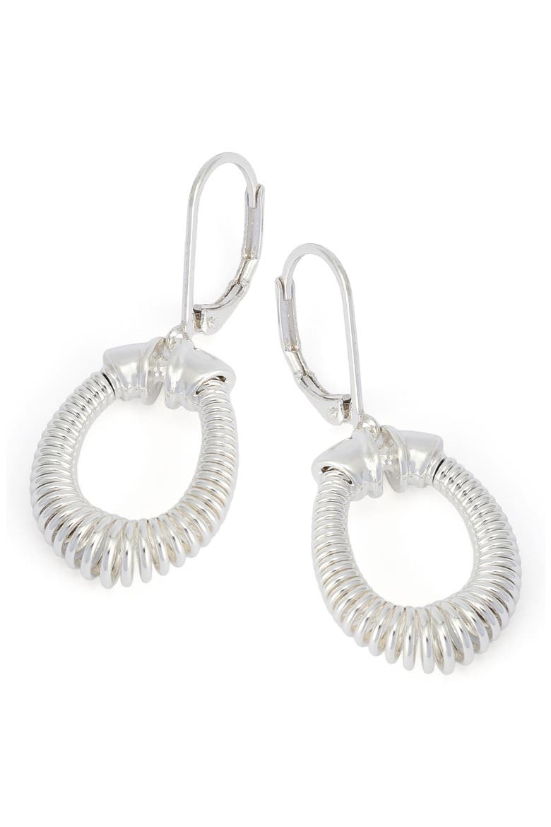 Coiled Drop Earrings, Alternate, color, SILVER