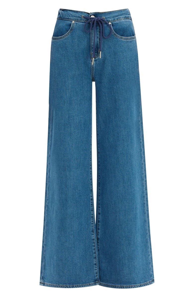 Bayeas Zephyrine Drawstring High Waist Wide Leg Jeans, Alternate, color, Medium Blue