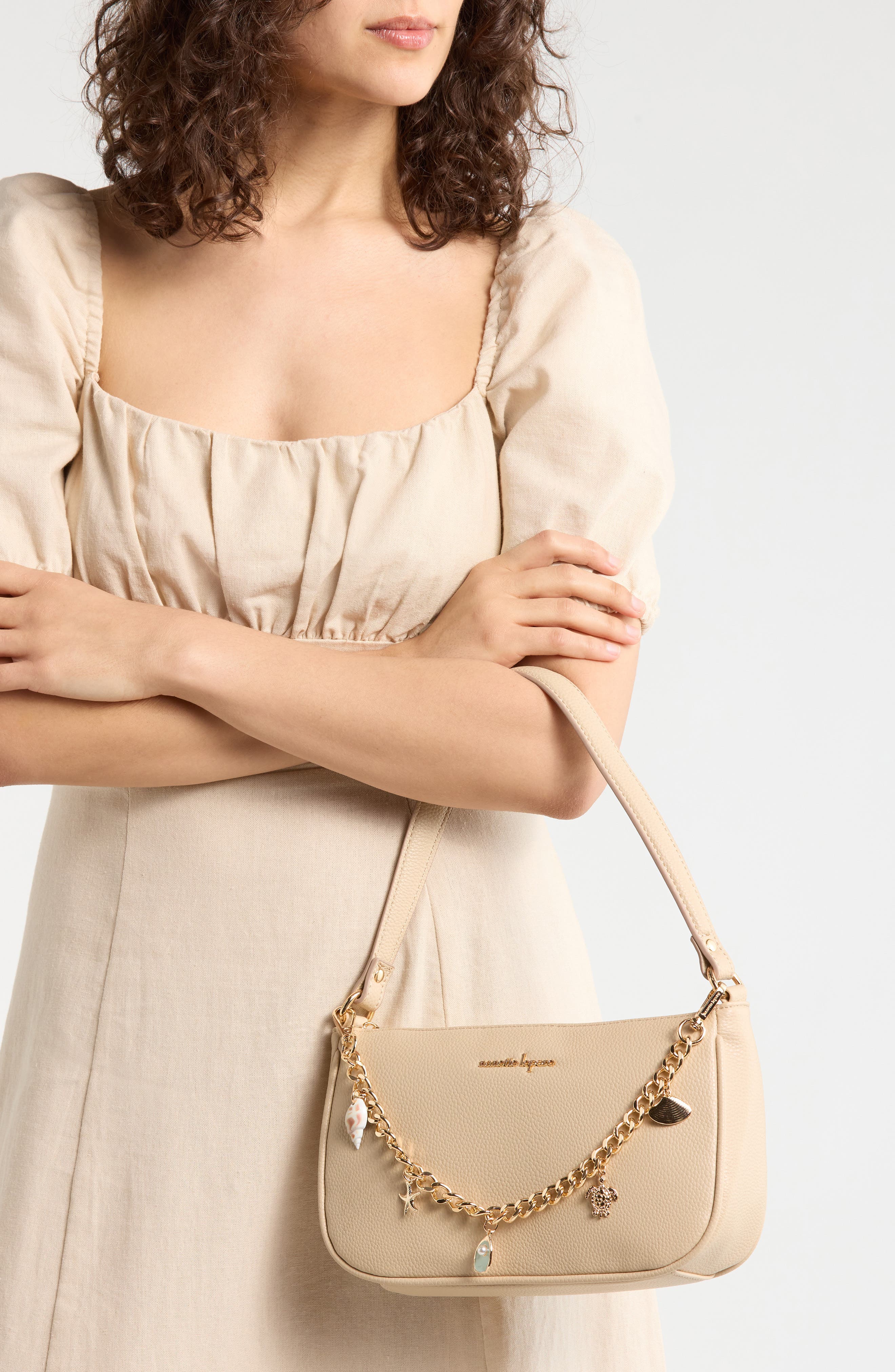 Nanette Lepore Charm Swag Shoulder Bag, Alternate, color, Oatmeal