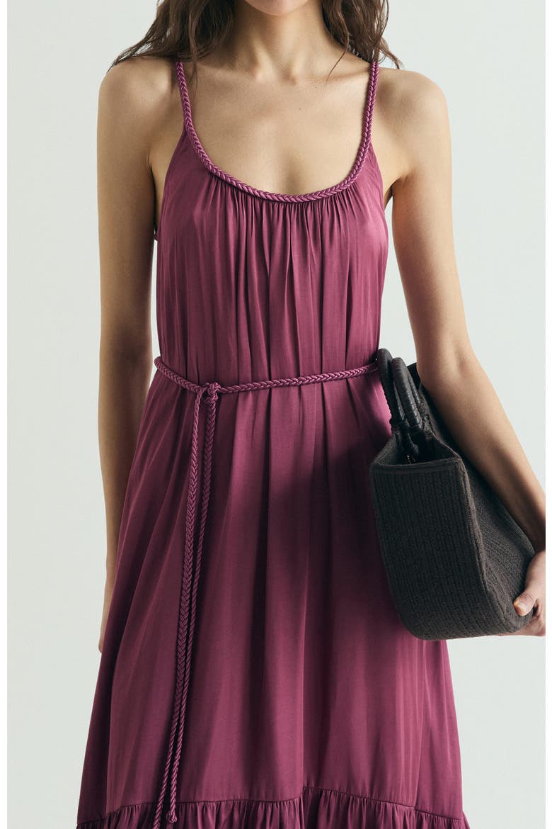 Dress Braided Waistband, Alternate, color, Burgundy