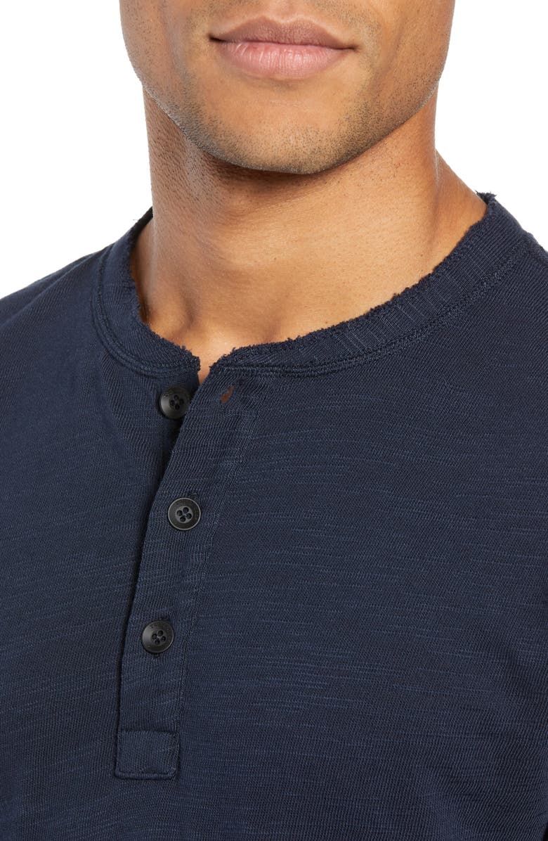 rag & bone Classic Short Sleeve Henley, Alternate, color, Deep Navy