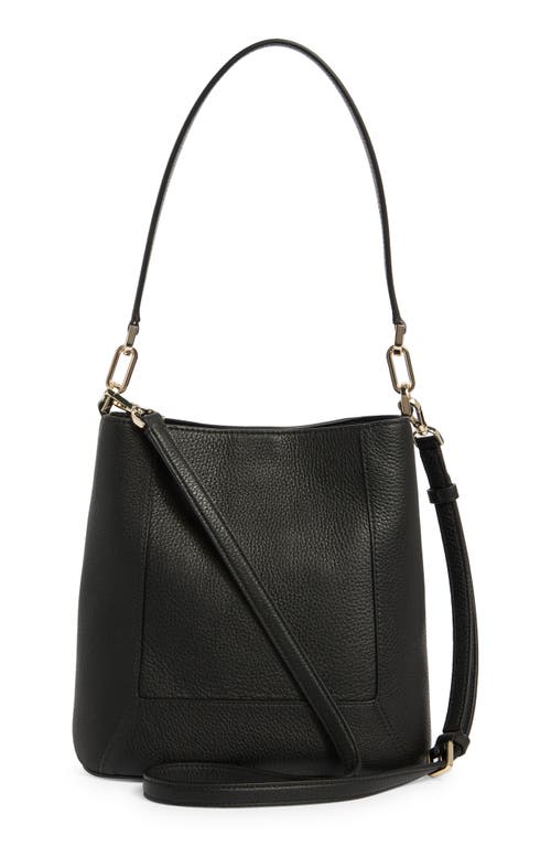 Kate Spade New York Lena Pebbled Leather Bucket Bag In Black