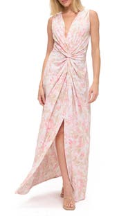 O.L. Twist Front Sleeveless Maxi Dress