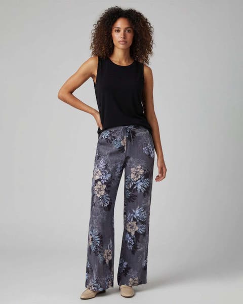 Exotic Floral Lillian Womens Wide-leg Pant