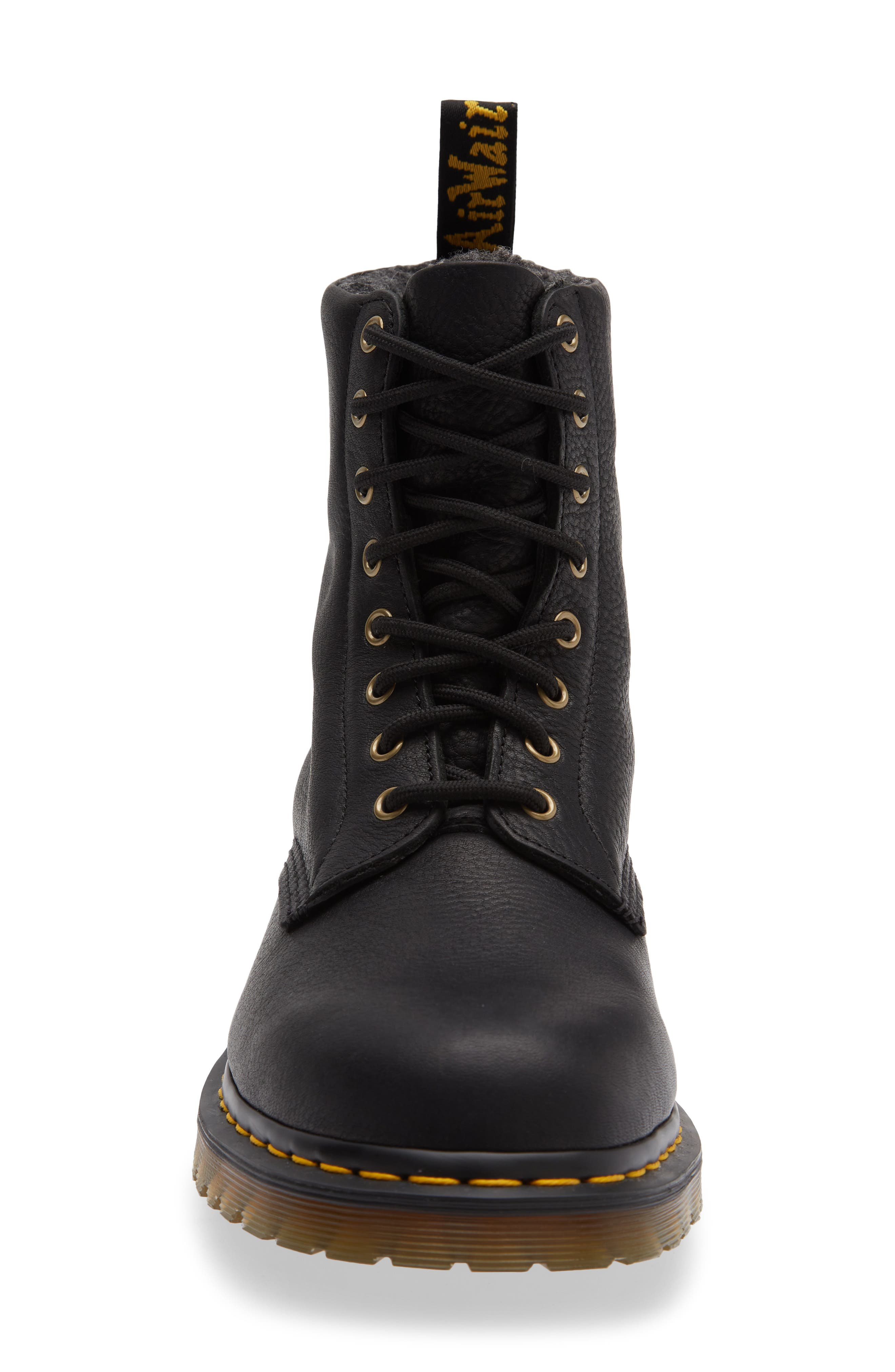Dr. Martens <p>1460 Pascal Leather Combat Boot (Men)</p>, Alternate, color, Black