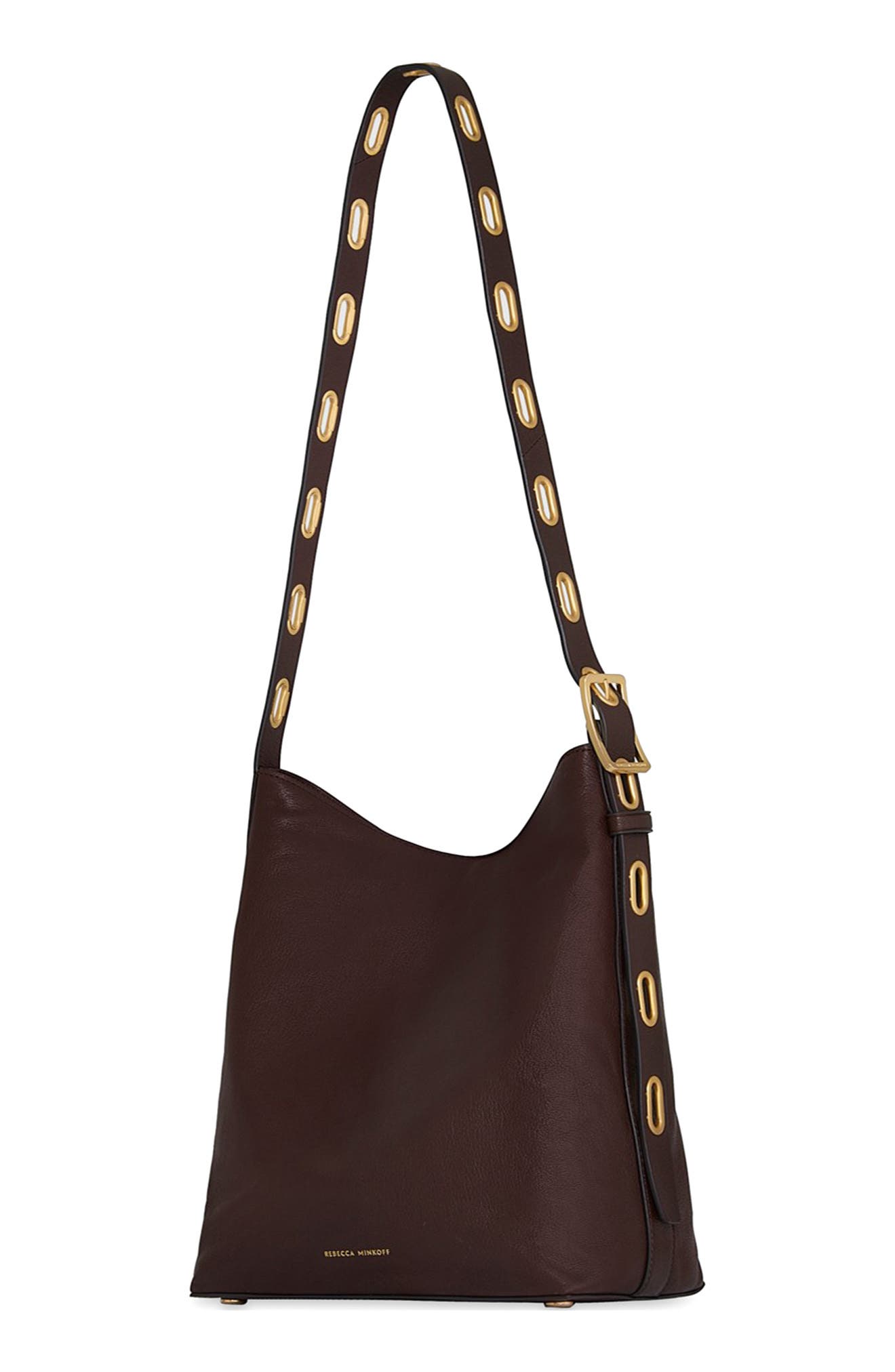 Rebecca Minkoff Crosby Bucket Shoulder Bag, Alternate, color, Sable