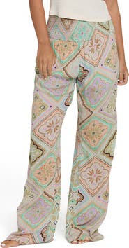 Billabong New Waves Smock Waist Cotton Gauze Pants