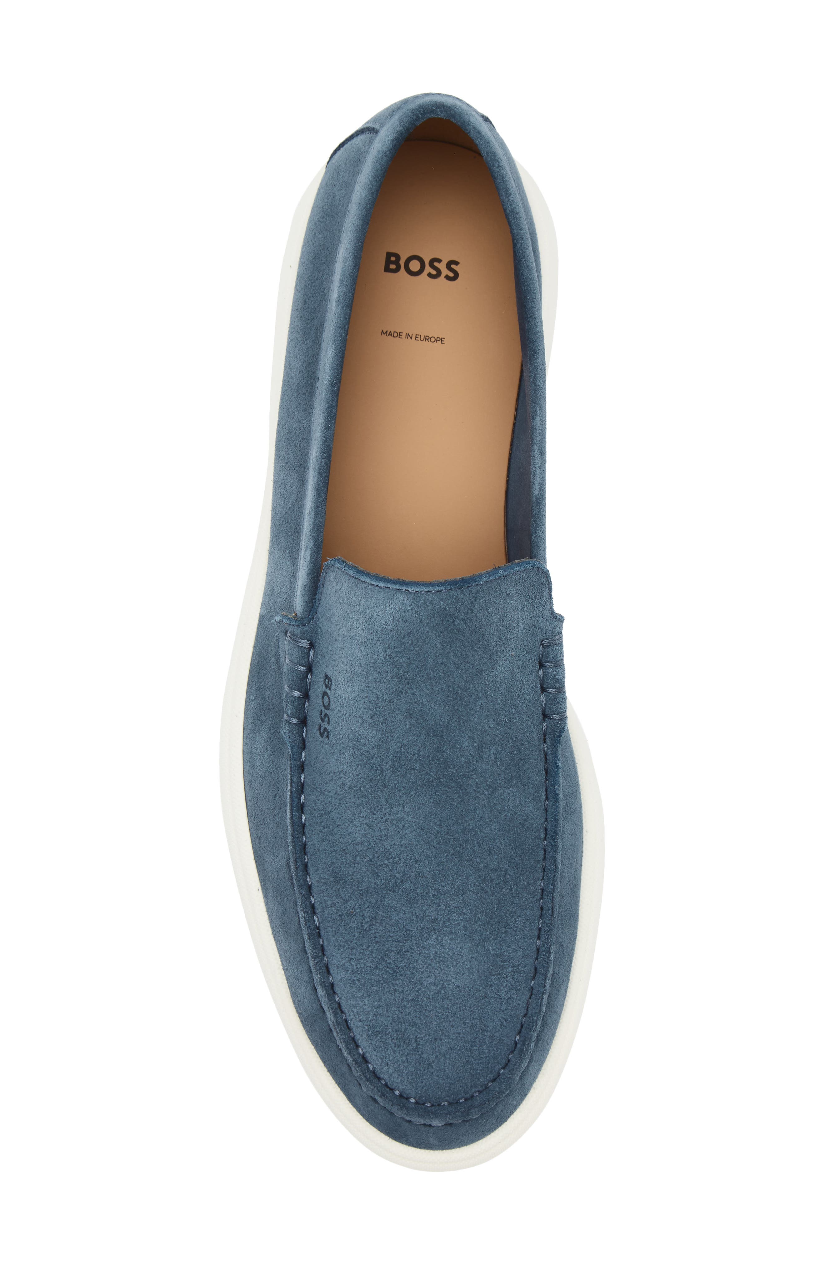 BOSS Sienne Moc Toe Loafer, Alternate, color, Open Blue