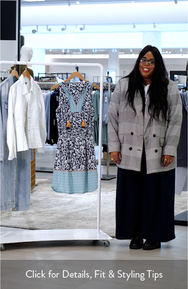 Chloe Wavy Flowers Mixed Print Dress, sales video thumbnail