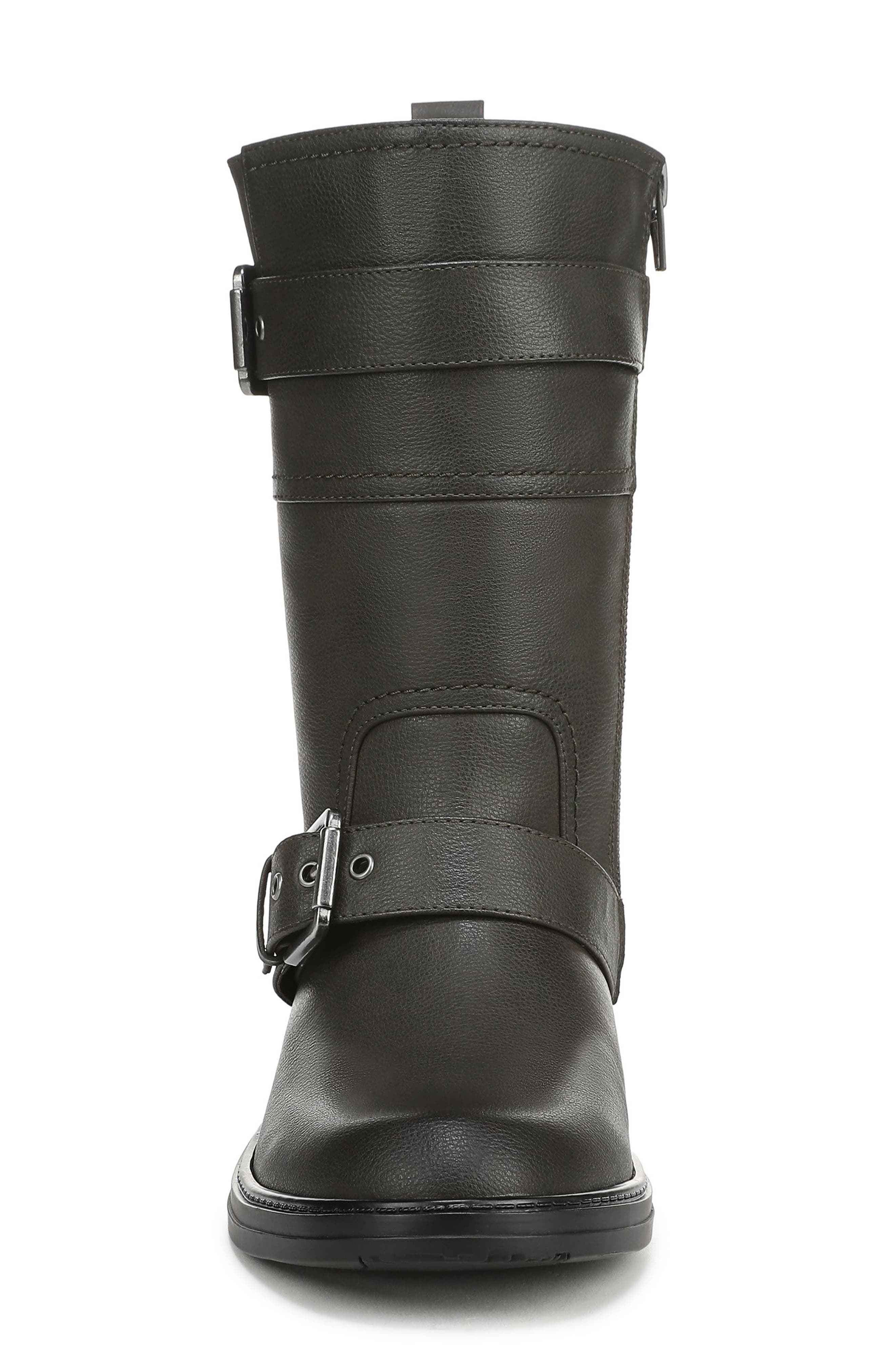 Latoya Faux Leather Boot, Alternate, color, STEELGREY