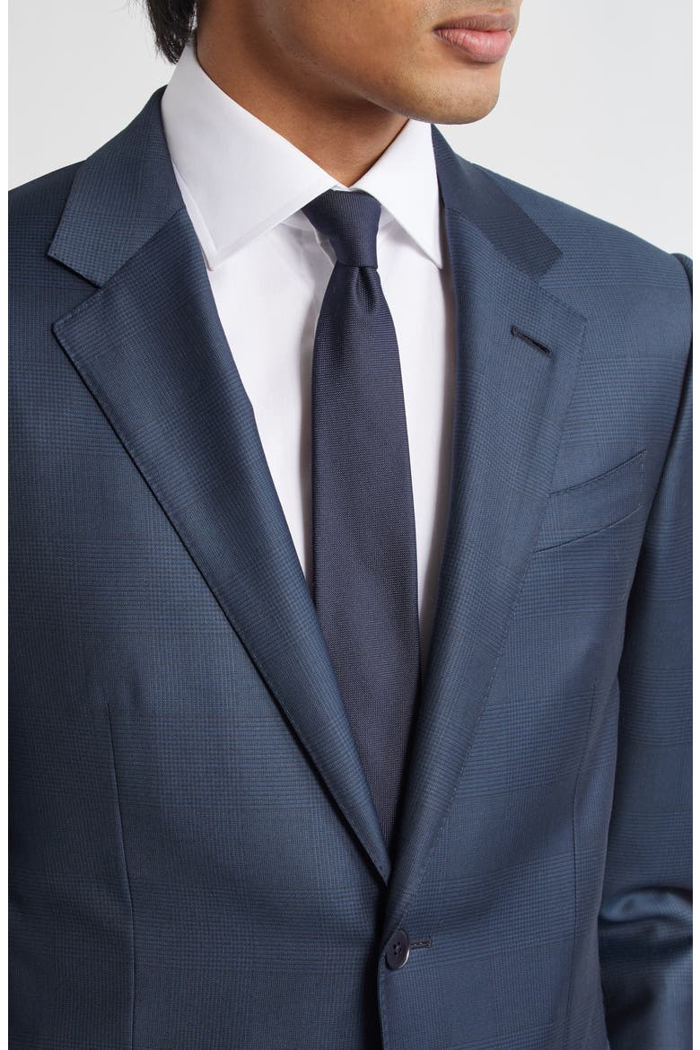 Regular Fit Navy Glen Check Trofeo Wool Suit, Alternate, color, BLUE NAVY CHECK