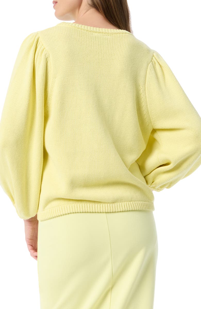 DO by Dee Ocleppo Augusta Balloon Sleeve Cotton Sweater, Alternate, color, 