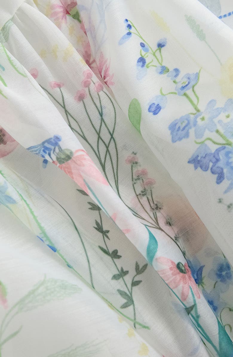 Laura Ashley Kids' Floral Puff Sleeve Party Dress, Alternate, color, 