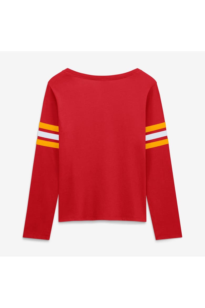 Women's Fanatics  Red Kansas City Chiefs Team First Coverage Scheme Lace-Up Long Sleeve T-Shirt, Alternate, color, Red