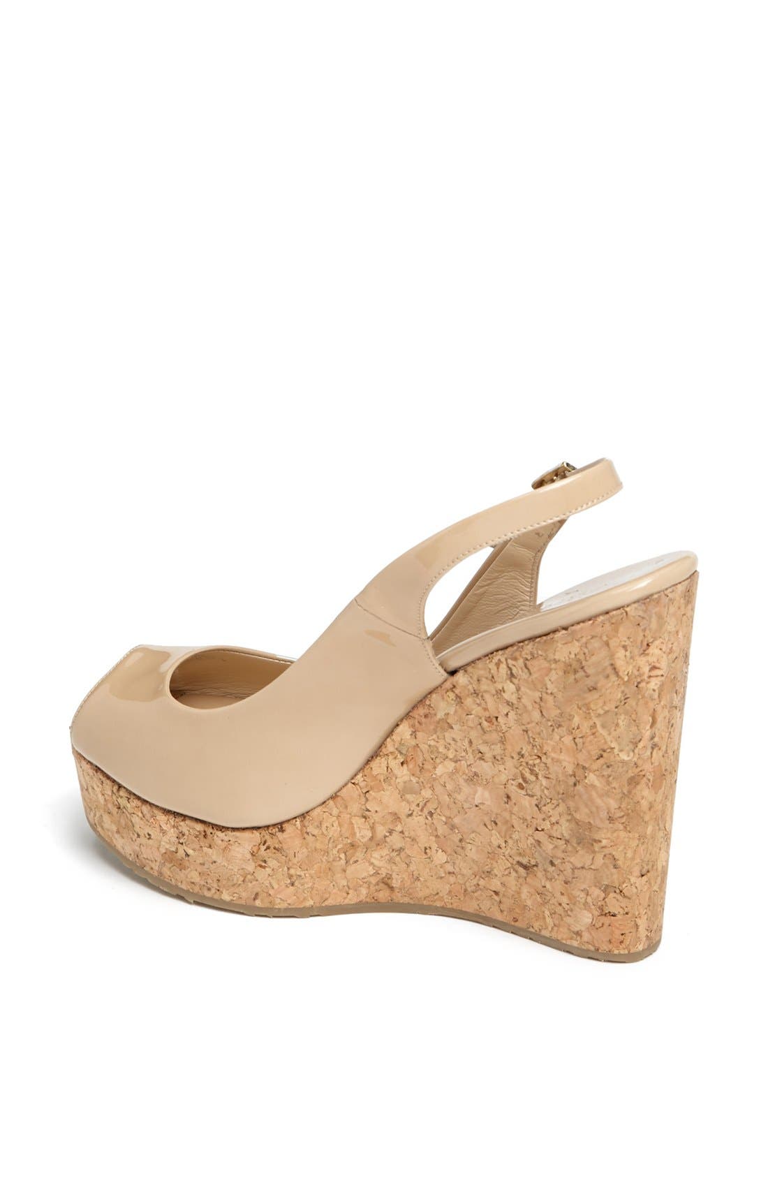 Jimmy Choo 'Prova' Cork Slingback Wedge Sandal, Alternate, color, 