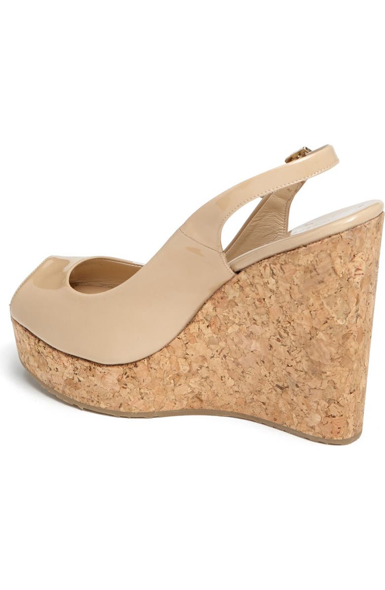 Jimmy Choo 'Prova' Cork Slingback Wedge Sandal, Alternate, color,