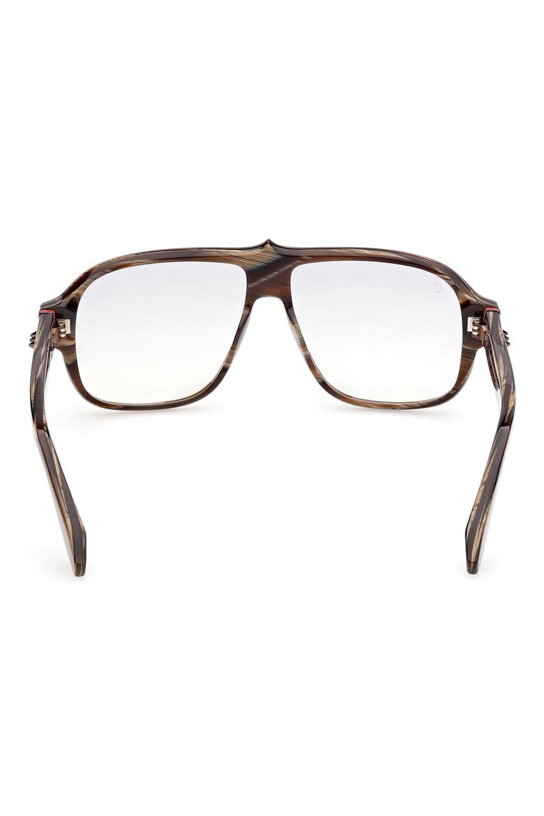 59mm Navigator Sunglasses, Alternate, color, BROWN HORN/ BRONZE/ SMOKE
