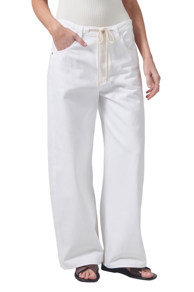 Brynn Wide Leg Organic Cotton Trouser Jeans, Main, color, TULIP LT INDIG