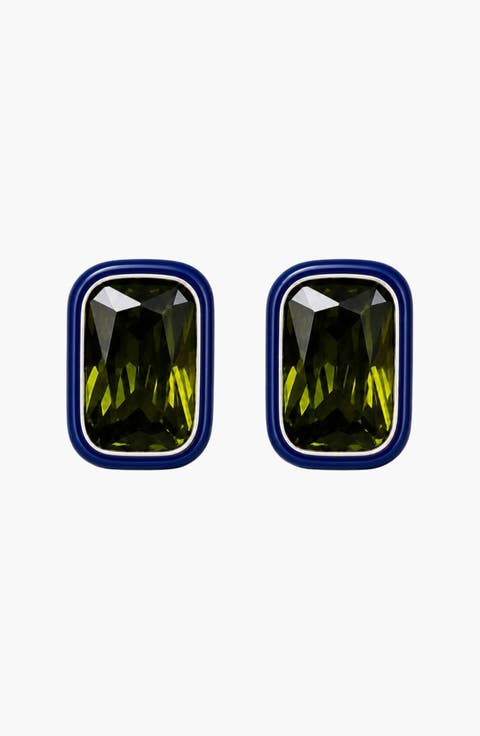Atlas Bezel Earring