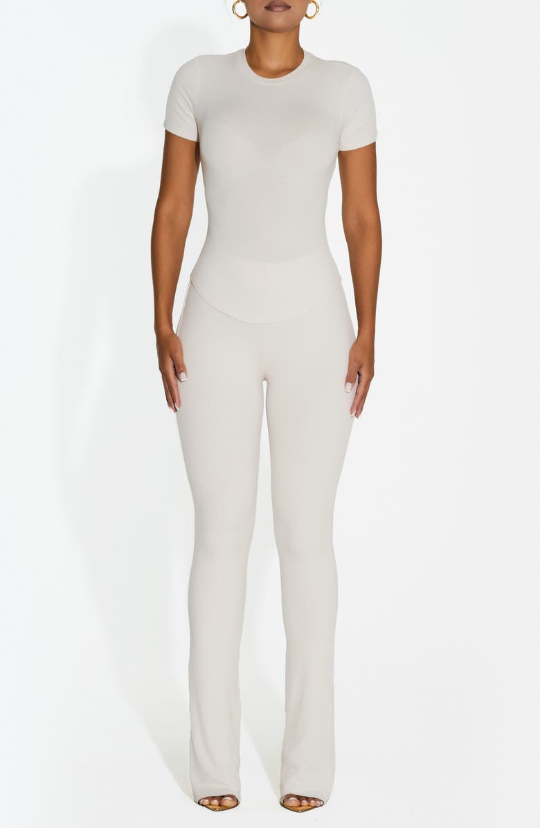 Naked Wardrobe The Rib T-Shirt, Alternate, color, Cream