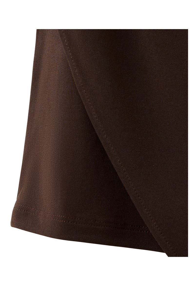 Asymmetric Knit Shirt, Alternate, color, BROWN