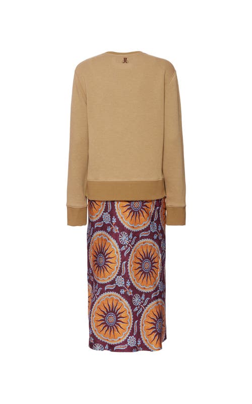 La Doublej Sporty Pencil Dress In Gold