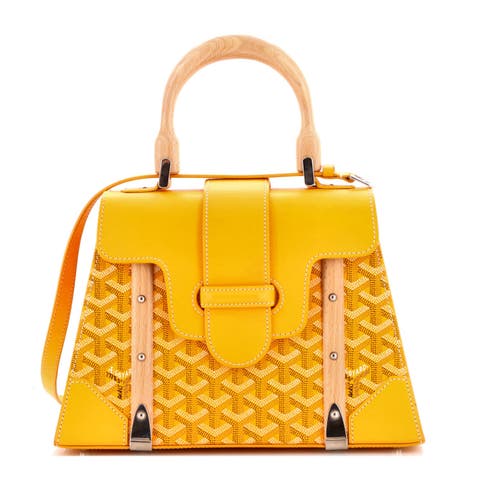 Saigon Top Handle Bag Coated Canvas with Leather PM