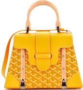 Pre-Owned Goyard Saigon Top Handle Bag Coated Canvas with Leather PM
