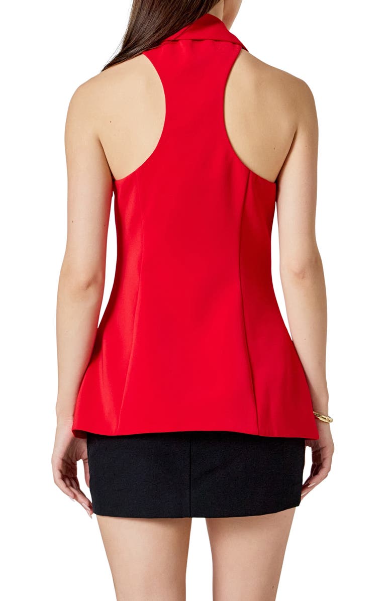 Endless Rose Sleeveless Choker Tie Top, Alternate, color, Red