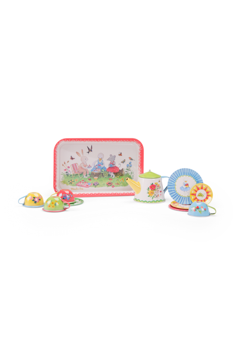 Metal tea set The Big Family, Main, color, Pink