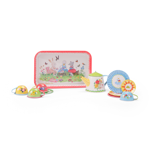 Moulin Roty Metal tea set The Big Family in Pink  product