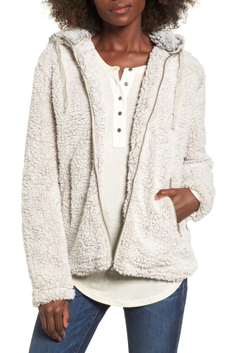 Brandon Fleece Jacket, Main, color, IVORY
