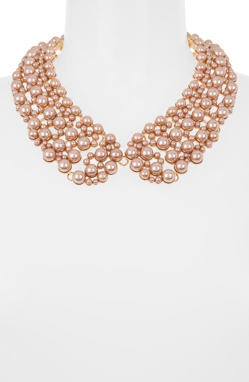 Eye Candy Los Angeles Diana Iridescent Collar Necklace In Gold/pink