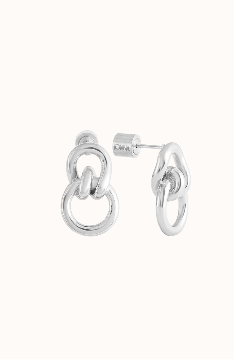 Joiana Jewelry Lasso Earrings, Main, color, White Silver