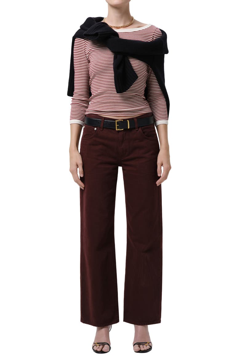 Lindz Straight Leg Jeans, Alternate, color, BURGUNDY