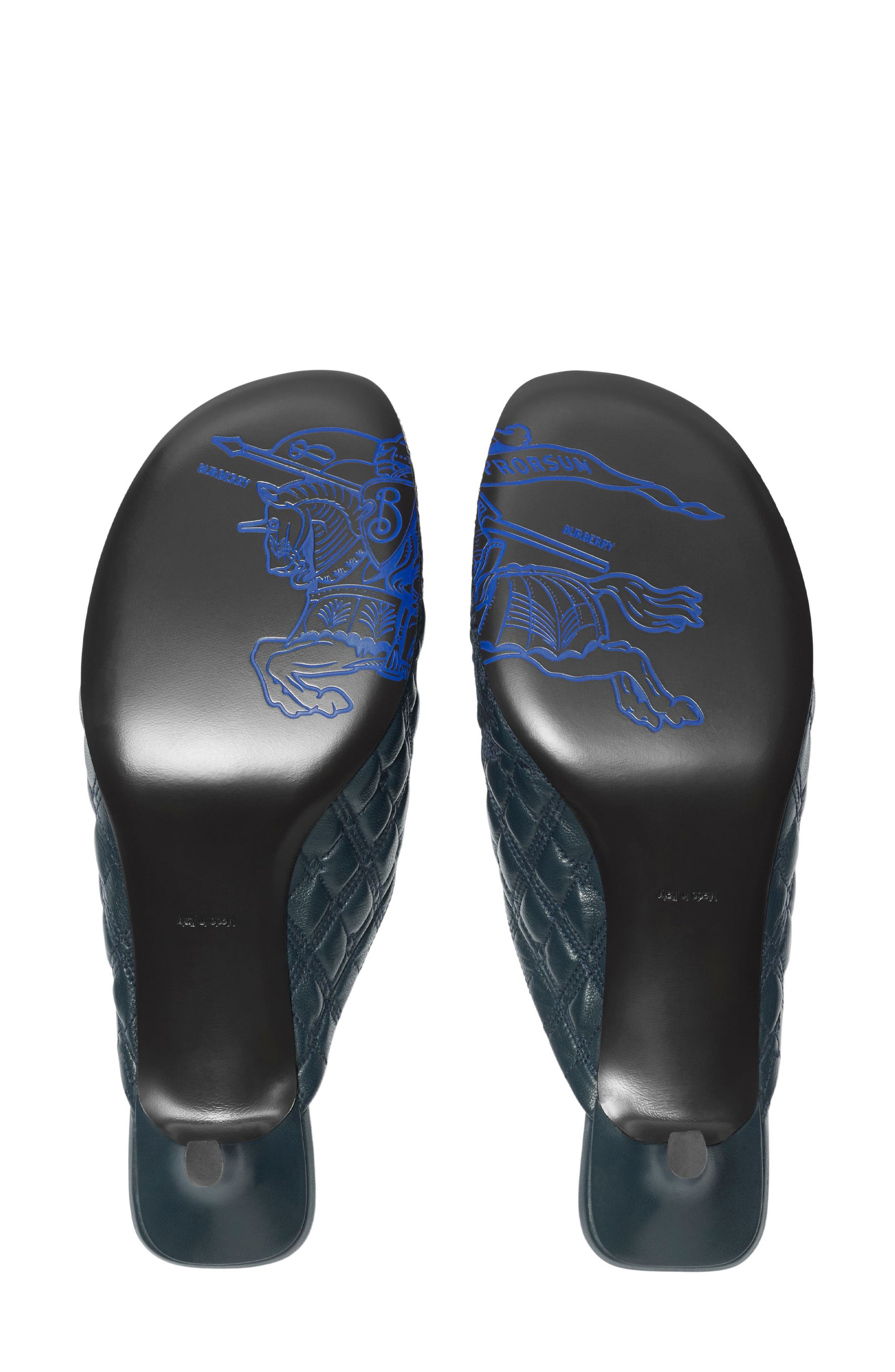 Burberry Baby EKD Kitten Heel Mule, Alternate, color, Lake