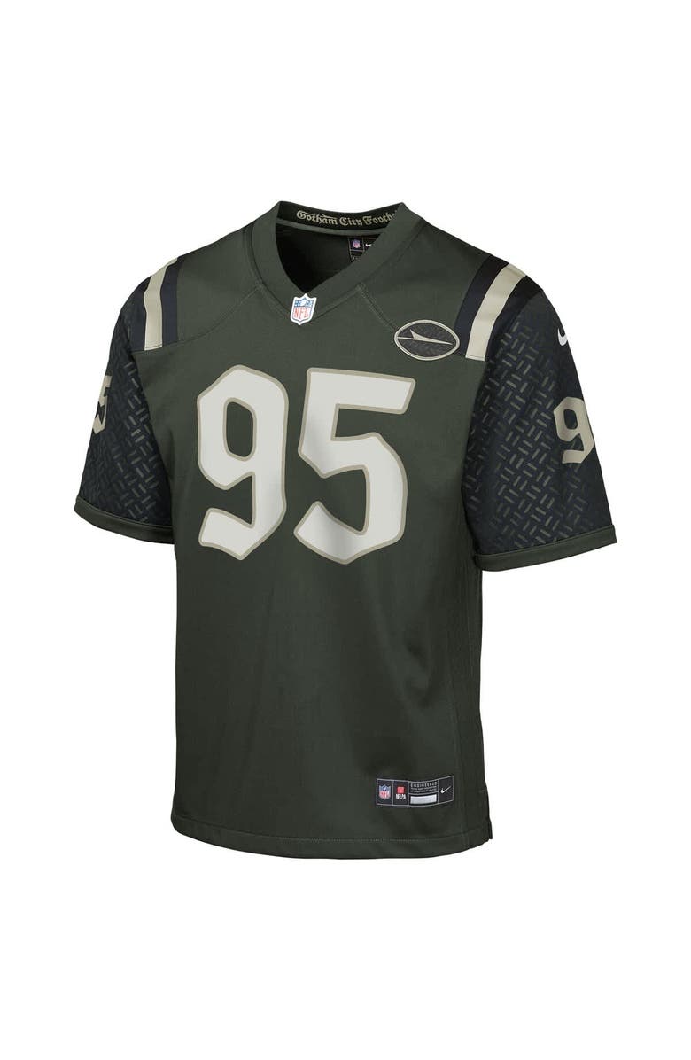 Nike Youth Nike Quinnen Williams Gotham Green New York Jets 2025 Rivalries Collection Game Jersey, Alternate, color, Green